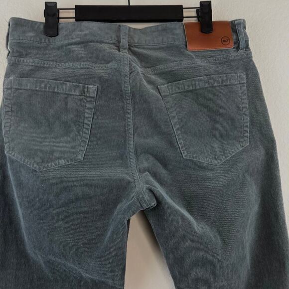 Vineyard Vines Men's Corduroy 5 Pocket Straight Leg Pants Size 32 Preppy Grey - Picture 4 of 9
